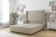 image 1 of Sloomy Devonshire Almond Coniston Divan Bed Base 2 Drawers Foot-End With 54 Inch Wingback Headboard | Cream | Almond | Super King | 1
