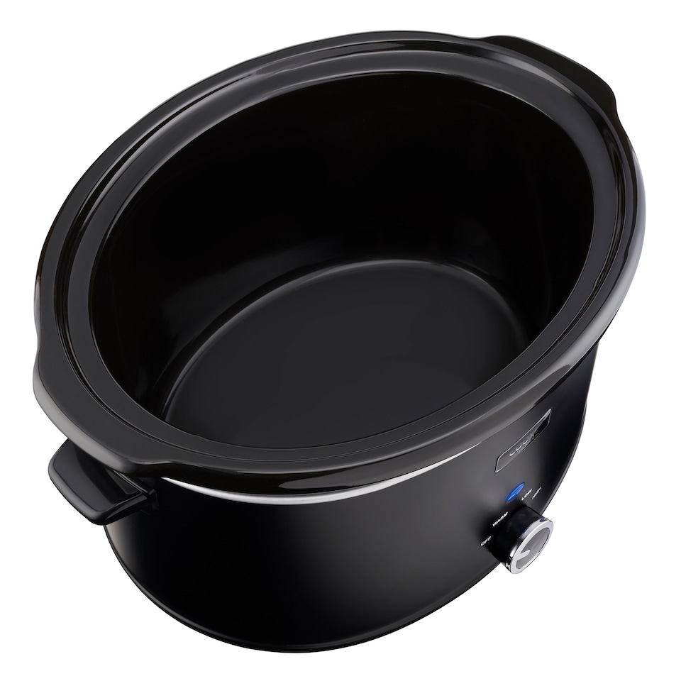 image 1 of Cooks Professional 8L Slow Cooker with Lid, Removable Bowl & 3 Heat Settings | Black | Black