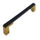 image 1 of Golden Grace Gamma Unique Design Premium Cabinet Cupboard Pull Handles in Black & Gold Finish - 224mm Black