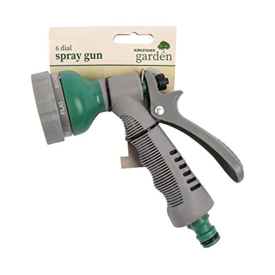 image 1 of 6 Function Soft Grip Garden Hose Pipe Spray | Green | Green