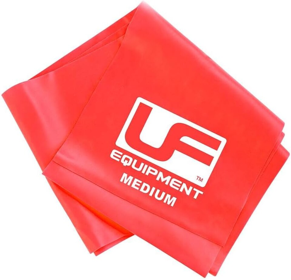 image 1 of Urban Fitness Medium Resistance Band Red Exercise Strength Training Rehab Loop Band