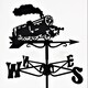 image 1 of Mini Steam Train Weathervane - Blackwind vane - Steel - L38 x W38 x H56 cm - Black
