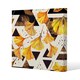 image 1 of Orangle Flowers and Triangles (Canvas Print) 90 x 90 x 4cm