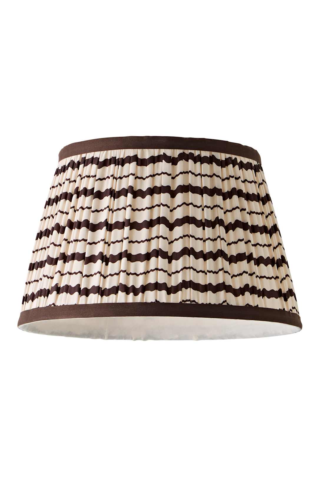 ValueLights Wickham Medium Stripe Print Taper 28cm Easy Fit Ceiling Lamp Shade in Brown