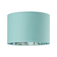 Unique Jungle Print Duck Egg Lampshade with Palm Trees, Sloths and Elephants | Blue | Duck Egg | 1