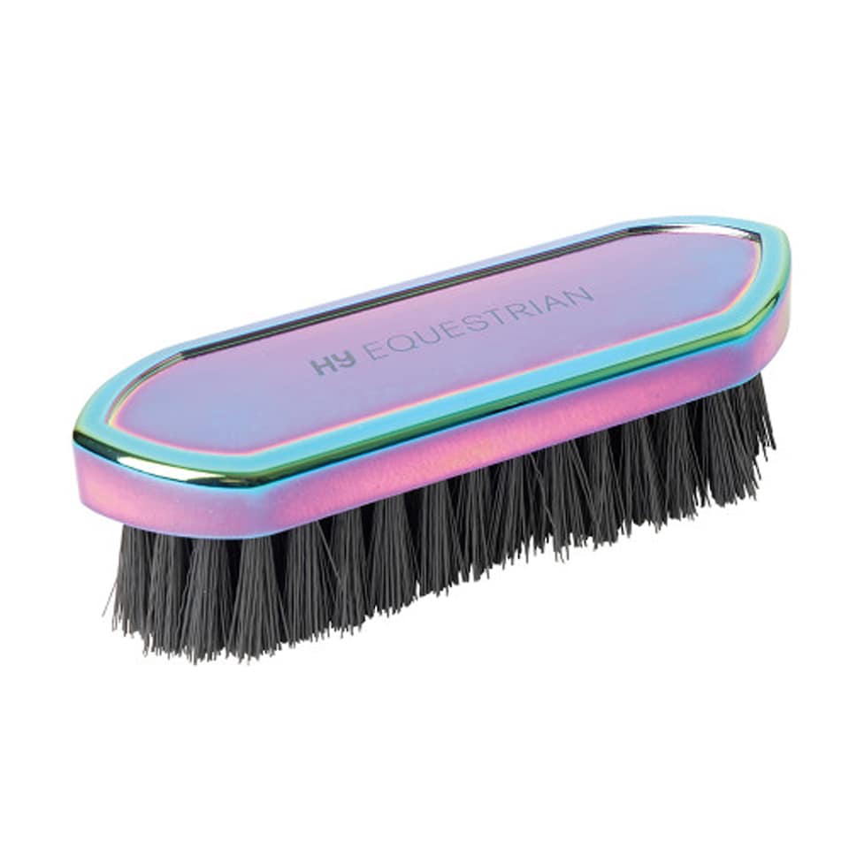 Hy Metallic Stiff Horse Dandy Brush | Pink | Pink/Blue/Black | One Size | 1