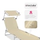 image 5 of Sun Lounger - foldable, adjustable sunshade and 4-step backrest Cream | Beige