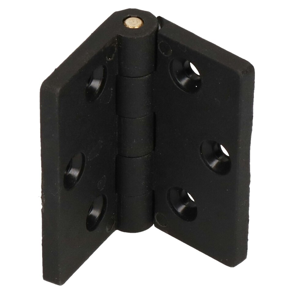 image 1 of Reinforced Nylon Hinge Plastic 64x67mm Italian Industrial Door Locker Hatch Black