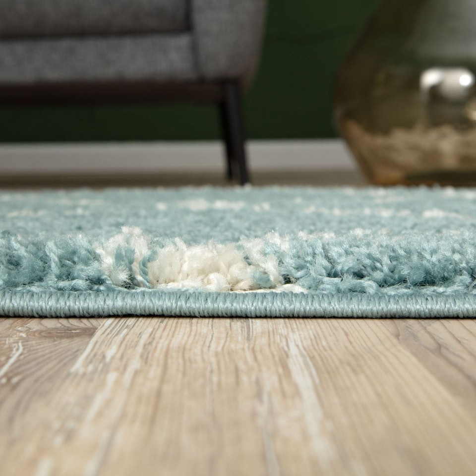 image 1 of The Rugs Moroccan Collection Soft High Pile Shaggy Trellis Floor Rugs and Runners Living Room