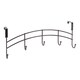 image 1 of Ashley Iron Arched Over-Door Hat & Coat Hook Set - 5 Hook - Black