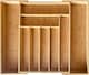 image 1 of MantraRaj Bamboo Expandable Wooden Cutlery Tray Holder Kitchen Drawer Organiser