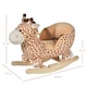 image 7 of HOMCOM Baby Rocking Horse Kids Ride on Giraffe Plush Toy W/ 32 Song Seat Belt
