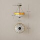 image 5 of HOMCOM 40 cm Tiffany Style Ceiling Light, Vintage Stained Glass Chandelier with 3 E27 Sockets, Semi Flush Mount Pendant Light for Living Room, Bedroom, Hallway, Bulbs Not Included, Orange and White | Orange