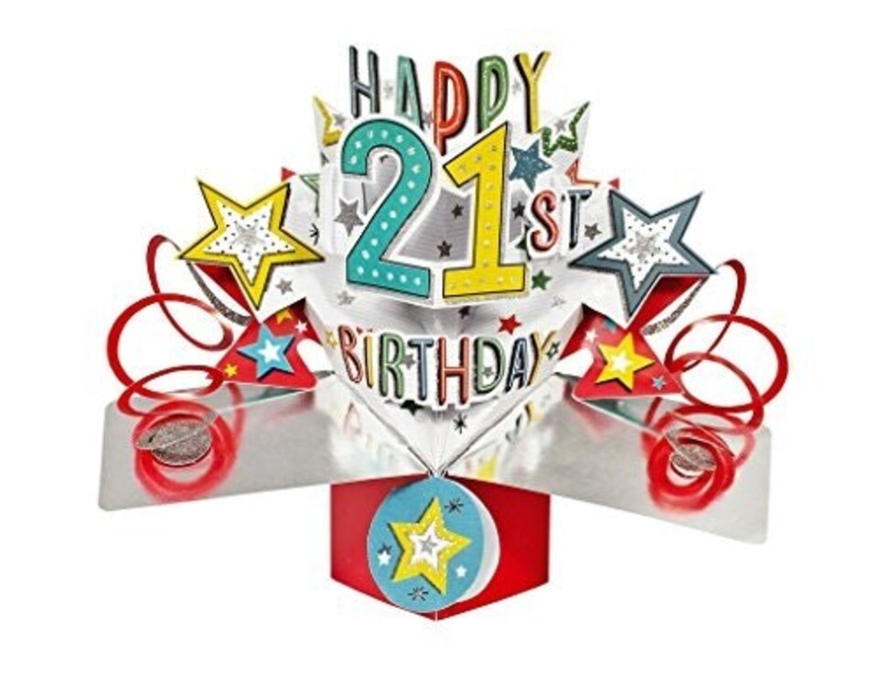 image 1 of Second Nature Pop Ups 21St Birthday Card