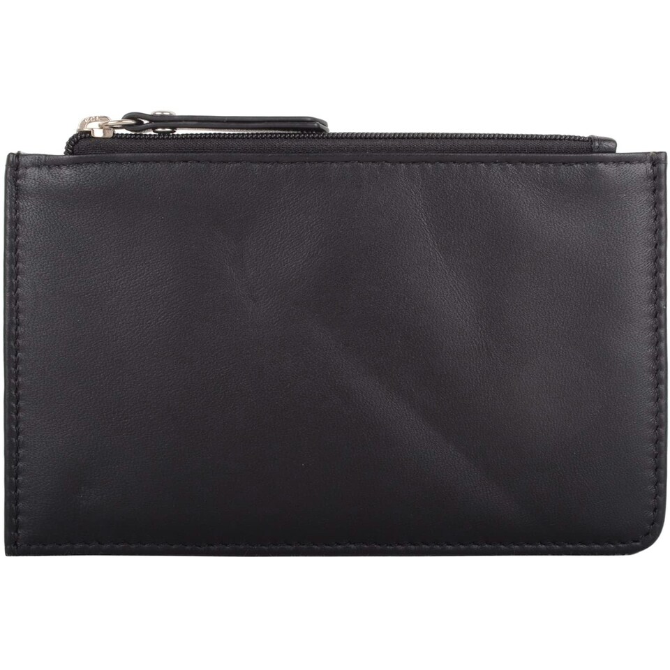 image 1 of Genuine Soft Leather RFID Protected Money Credit Card Holder Purse Pink | Pink/Blush