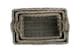 image 4 of Shallow Antique Wash Storage Wicker Basket Set of 3 | Brown | Brown | Not provided