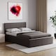 image 1 of Vida Designs Lisbon 4ft Small Double Size Ottoman Bed Storage Faux Leather, Brown, 120 x 190cm