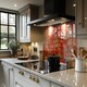 image 2 of Crazy Red Ben Splash Back | White
