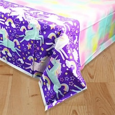Party Time Unicorn Plastic Tablecover 213cm x 137cm