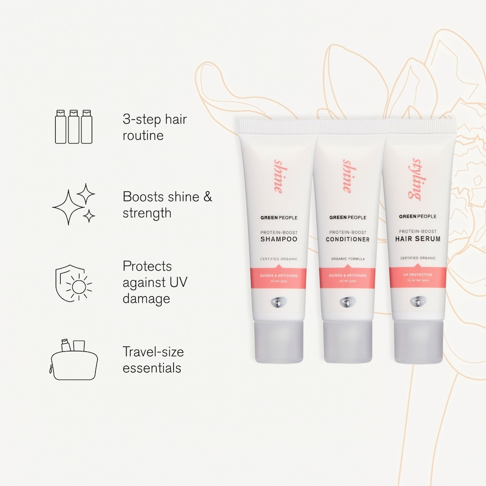 image 1 of Green People Organic Hair Essentials Set - For Shine & Volume - Silicone & SLS Free - Vegan, Organic & Cruelty Free