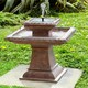 image 2 of Primrose Pizzaro Solar Powered Tiered Garden Water Feature Fountain 80cm