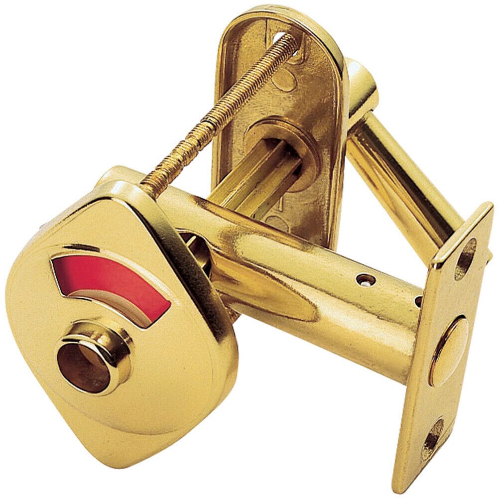 Loops Bathroom Indicator Bolt with Emergency Release Polished Brass 57mm X 20mm in Metallics