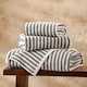 image 4 of Yard Hebden Striped Cotton Grey Hand Towel Multi