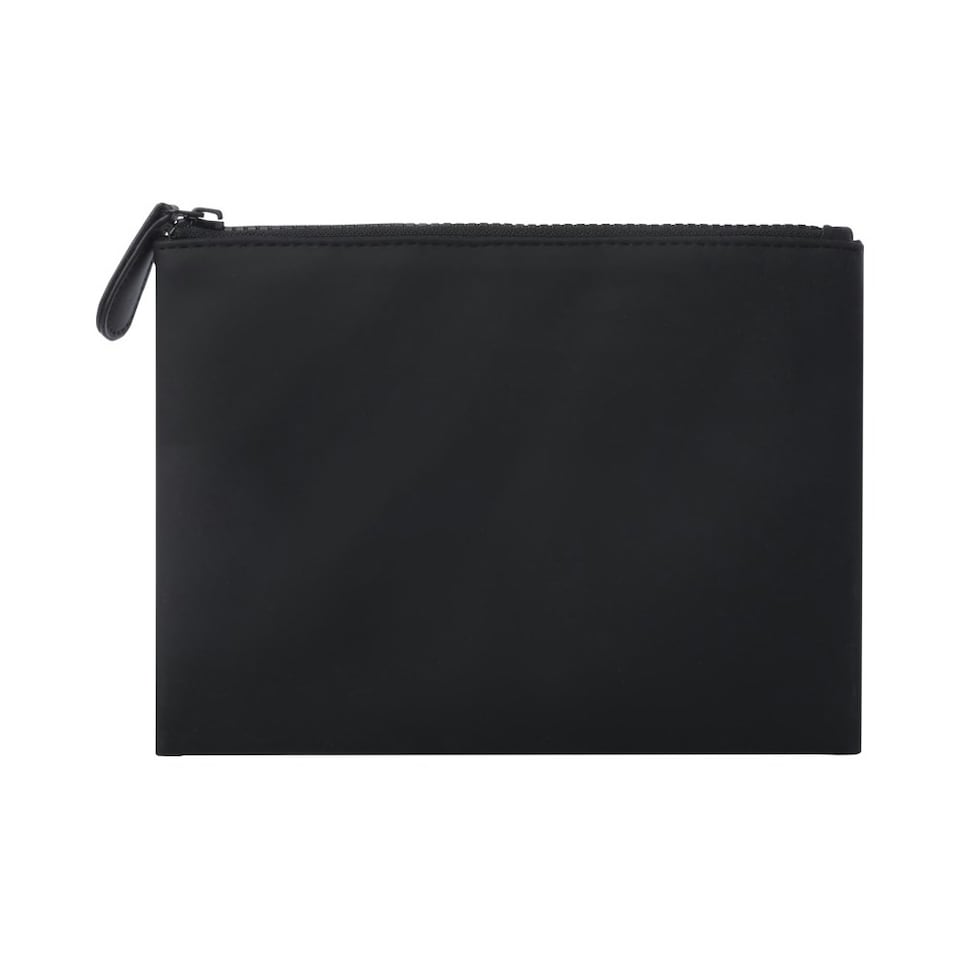 image 1 of Turner Zipped Plain Pouch - Black - One Size