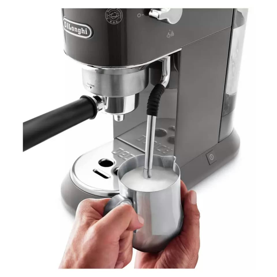image 1 of De'Longhi Dedica Arte Manual Espresso Coffee Maker with Milk Frother - EC885.GY