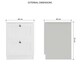 image 2 of FWStyle Artus Shaker 2 Drawer Bedside Table Nightstand Matt White