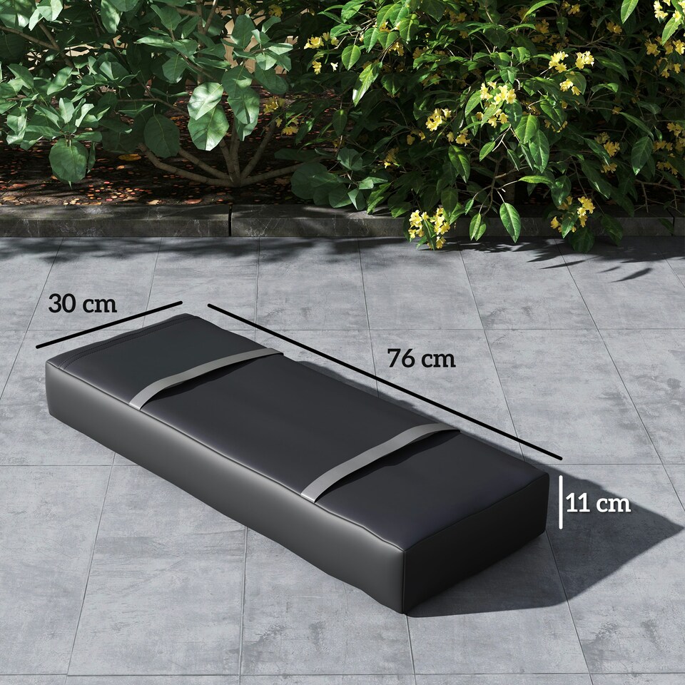 image 1 of Outsunny Parasol Weights Set of 2, Parasol Base Weights Bags, Black