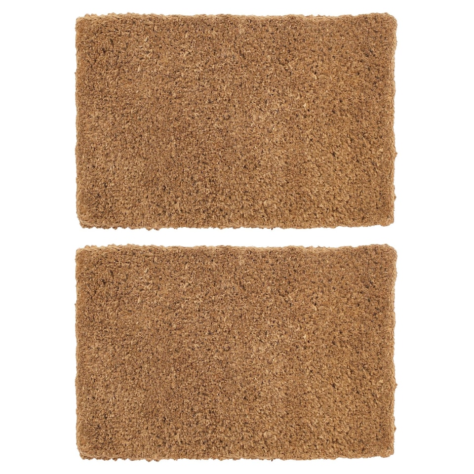 image 1 of Nicola Spring Premium Handmade Coir Door Mats - 60cm x 40cm - Pack of 2
