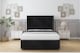 image 2 of Sloomy Marlborough Black Naples Divan Bed Base No Drawers With 54 Inch Wingback Headboard & 12 Inch Matching Footboard | Black | Black | Small Double | 1