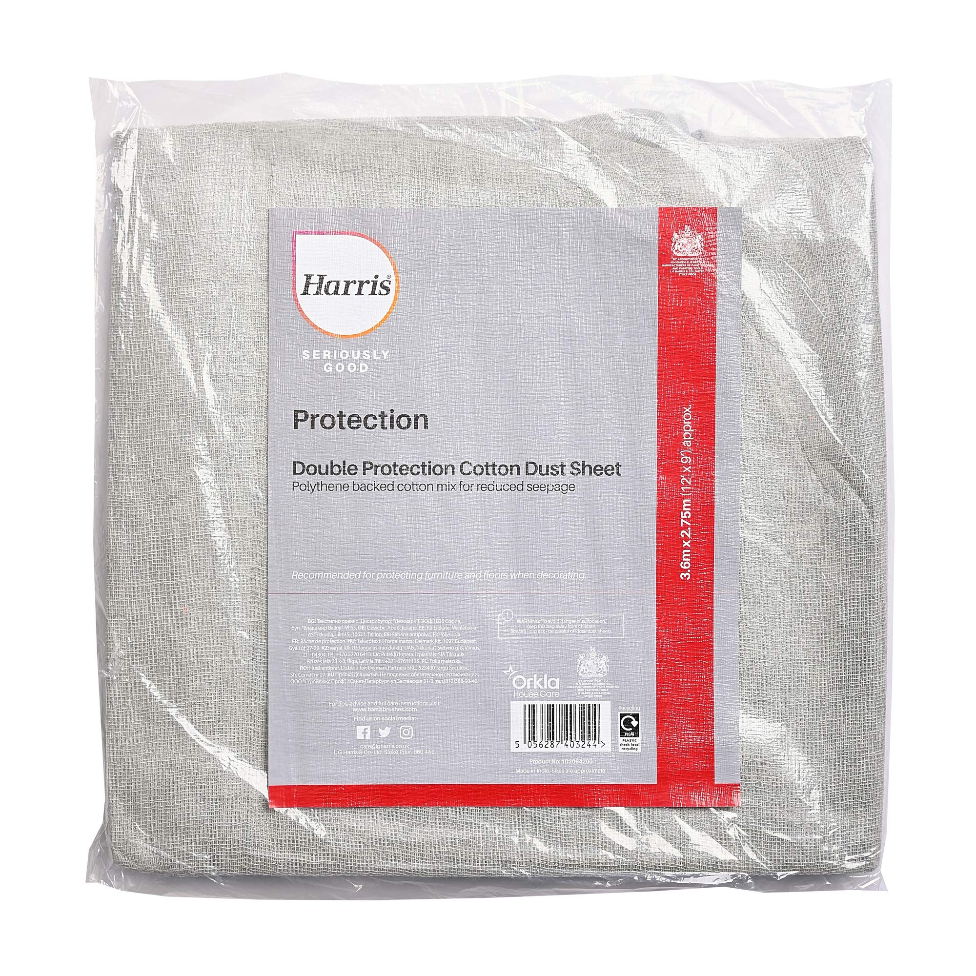Harris Seriously Good Cotton Rich Dust Sheet, 12 by 9ft