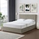image 5 of Evelynne Fabric 150cm Kingsize Ottoman Bed Frame with Storage - Light Brown