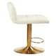 image 3 of Interiors by Premier Height Adjustable White Seat Bar Stool, Comfort And Stable Counter Stool, Elegant Contemporary Bar Stool
