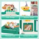 image 5 of Realistic Kitchen Play Set for Toddlers Steaming Spray Lights Cooking Sounds Pretend Role Play (Green)