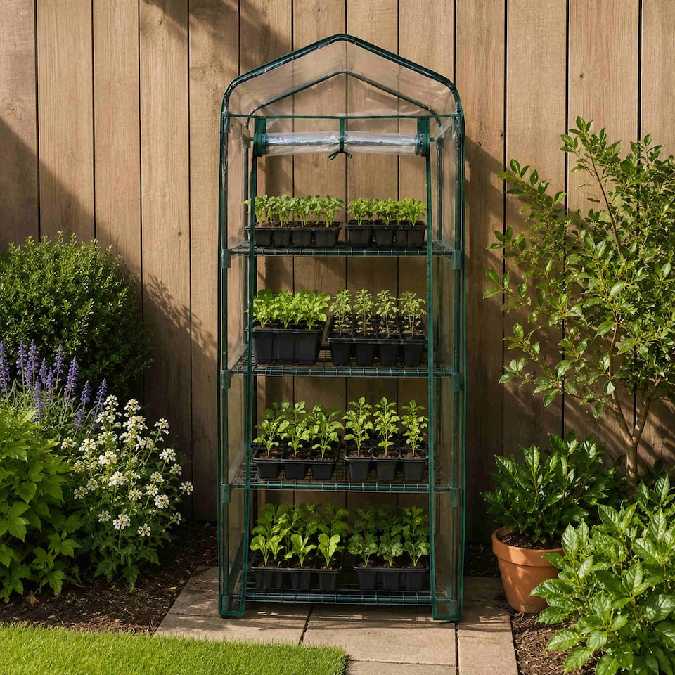 image 1 of Replacement Spare PVC Cover for 4 Tier Mini Garden Greenhouse