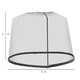 image 5 of Outsunny Outdoor Garden Umbrella Table Screen, 2.3 m Parasol Bug Mosquito Net Cover with Zipped Door, Patio Mosquito Netting Cover with Water Fillable Tube at Base, Black