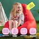 image 2 of Icon Kids Dalton High Back Indoor Outdoor Bean Bag, Red