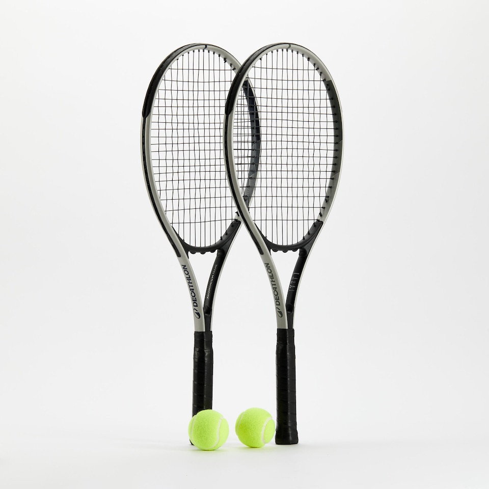 image 1 of Decathlon Duo Adult Essential Tennis Set - 2 Rackets + 2 Balls + 1 Bag