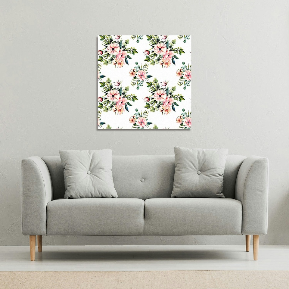 image 1 of Watercolour Plants (Canvas Print) 61 x 61 x 4cm