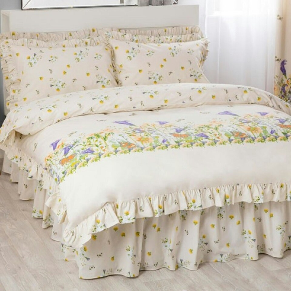 image 1 of Belledorm Bluebell Meadow Duvet Cover - Ivory - Double