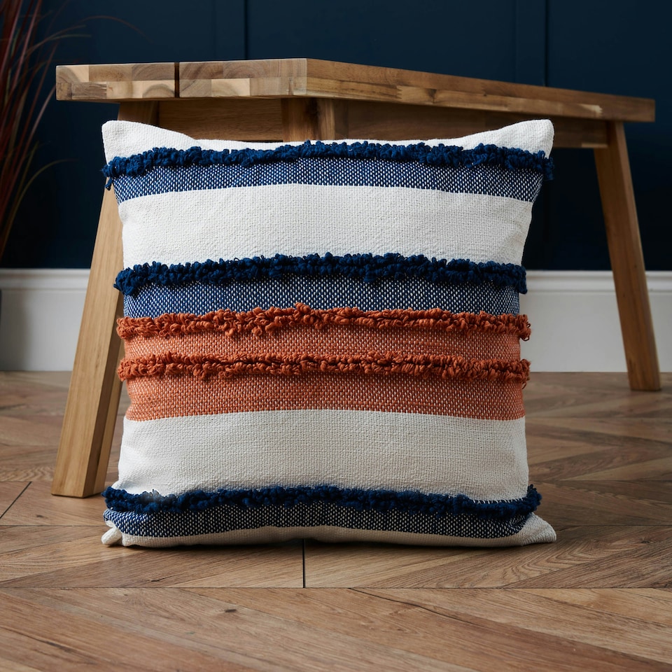 image 1 of BHS Global Blend Tufted Cushion, Multicoloured