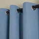 image 3 of OHS Woven Textured Blackout Eyelet Curtains, 46x72" - Blue
