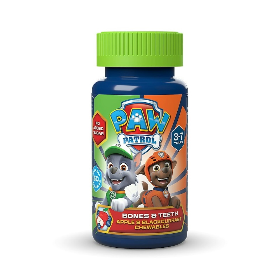 image 1 of PAW Patrol Bones & Teeth Chewables, Apple, 60 Vegan Tablets