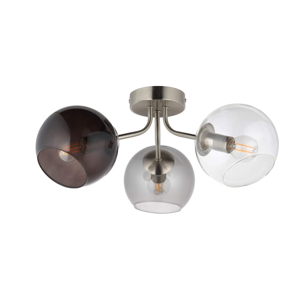 image 1 of Branco 3 Light Semi-Flush Ceiling Light
