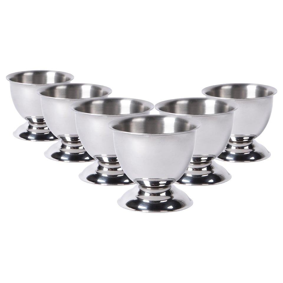 image 1 of Argon Tableware Stainless Steel Egg Cup - Pack of 6