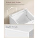 image 6 of Home Office File Cabinet with 4 Lockable Drawers, Printer Stand and Hanging File Storage, Cloud White