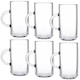 image 1 of 6 Pcs Iconic Glass Mugs Coffee Tea Cup Set Hot Drinks Handle | Clear | Clear